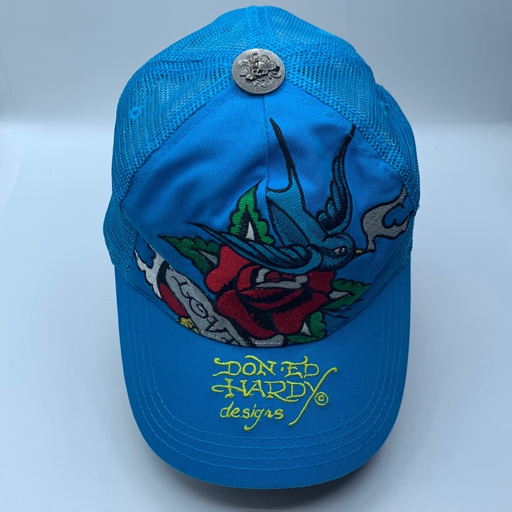 🧢 Don Ed Hardy Blue Bird, Rose, Love Speed Kills Trucker 🧢